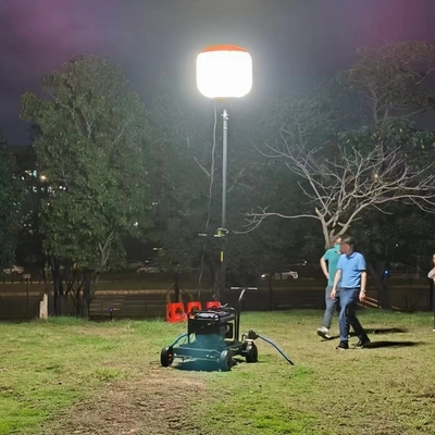 Luz de globo de trípode portátil de color blanco emisor para torres de iluminación móvil LED