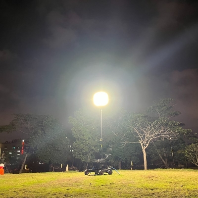 1400W Alto brillo sin resplandor de globo Torre de luz trípode para la construcción Minería