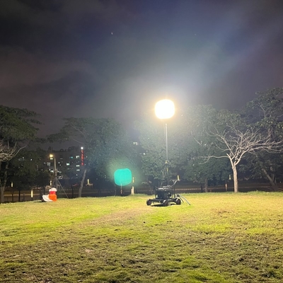 320W Soluciones de iluminación Servicio DIALux evo Diseño 51200lm Tripod Torre de luz para emergencias