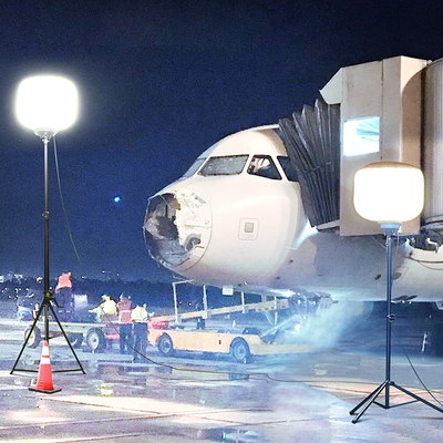 Lámparas móviles de globo blanco de película 500W LED Torre de luz móvil LED para la construcción de ingeniería