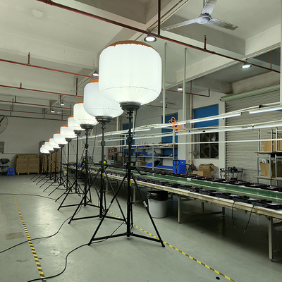 AC220V Portátil LED Luz de trabajo 1400W Lugar de trabajo LED Balón Torre de luz para la aplicación de la ley