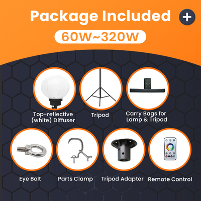 Lámpara de globo LED portátil 320W RGB para fiestas y eventos especiales