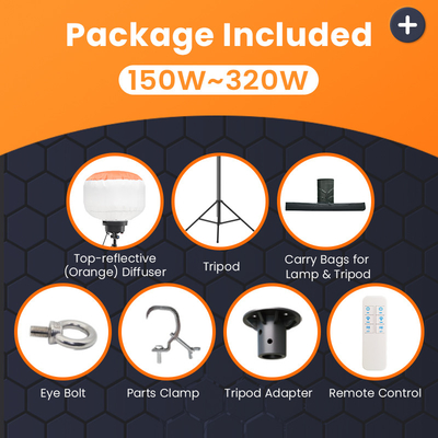 Batería Reutilizables globos LED 200W 320W Torre de iluminación móvil para eventos al aire libre