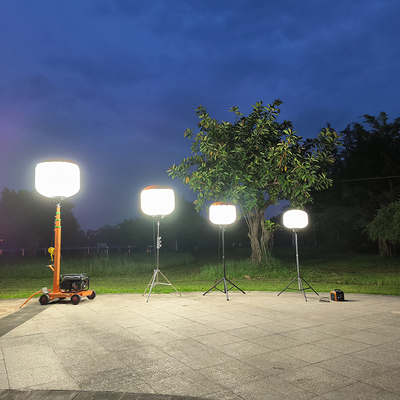 Instalación rápida y fácil Luz de globo 320W Torre de luz portátil para búsqueda y rescate