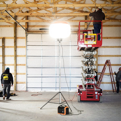 Luz de globo LED portátil 320W Torre de luz móvil para construcción en interiores