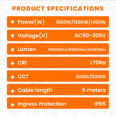 1000W Construcción sitio de trabajo LED inflado 360 grados Luz de globo IP65 de alta luminosidad