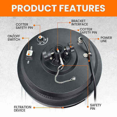 Foco LED exterior de 36W personalizado de fábrica, reflector ajustable, altura de mástil ajustable para campamentos de ayuda en desastres